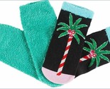 Nuevo HUE 2-pack Vacaciones Navidad Palmera Medio Calcetín No Show Suave... - £3.19 GBP