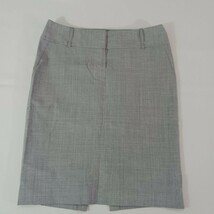 Express Design Studio Women's Gray Front Zipper Rear Slit Pencil Skirt Size 4 image 9