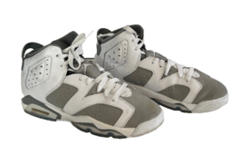 Nike Air Jordan 6 Retro GS Cool Grey Boys White &amp; Grey Sneakers Size 5.5Y, Used - £62.40 GBP