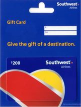 SOUTHWEST GIFT CARD 150 100 50 TRAVEL GETAWAY AIR FARE FAMILY TRIP FARE ... - £45.42 GBP+