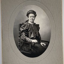 c1900 Cabinet Card Woman Oval Portrait Studio Photo E H Gaugler Harrisbu... - $29.95