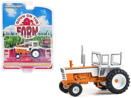 1973 Tractor w Enclosed Cab Orange &amp; White Down on the Farm Series 8 1/64 - £14.88 GBP
