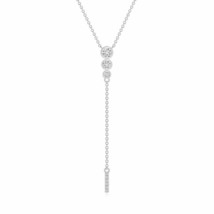 Authenticity Guarantee 
ANGARA Three Stone Graduated Bezel-Set Diamond Lariat... - £537.45 GBP