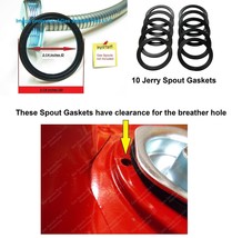 10 Jerry Can Ribbed Spout Gaskets For Blitz Metal Gas Can 5 Gallon Military 20L - £10.38 GBP
