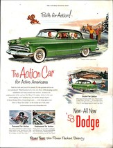 1953 Dodge Green Coronet Sedan Color Ad Cross Country Ski d9 - £20.70 GBP