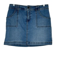 St John&#39;s Bay Jean Skort Size 12 Cotton Blend Blue Denim - $26.06 CAD