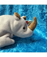 TY Beanie Baby &quot;SPIKE&quot; 1996 Gray Rhino w/ Tags  Plush Toy #4060  - $3.99