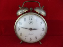 Gabriel Robertshaw Lux Vintage Brass Twin Bell Alarm Clock - £7.97 GBP