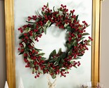 24&quot; Holly and Berry Wreath by Valerie in - £154.87 GBP