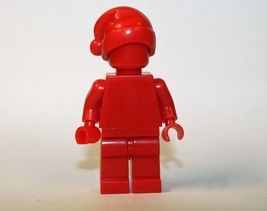 Building Block Red blank plain with hair Minifigure Custom - £4.74 GBP