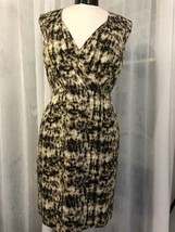 Ann Taylor Petite Women&#39;s Tan, Brown and Black Print Dress Size 10 P NWT - £29.80 GBP