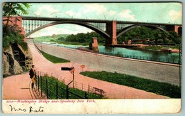Washington Bridge and Speedway New York City NY NYC 1906 UDB Postcard F13 - £2.29 GBP