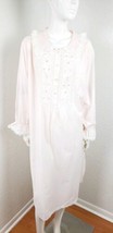 Character Lounge Embroidered Long Sleeve Victorian Cottage Granny Night ... - $54.62
