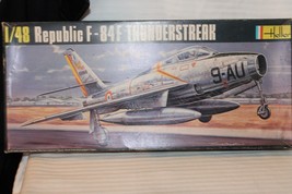 1/48 Scale Heller, F-84F Thunderstreak Jet Model Kit #554 BN Open Box - $66.50