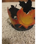 A &amp; I FALL SEASON Decorative Candle Holder With Multi Color Leaves-New-S... - £20.15 GBP