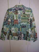 Christopher &amp; Banks Ladies Ls Stretch Snap TOP/JACKET-M-EXCELLENT-WORN Once - £9.02 GBP