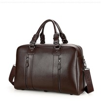 New Fashion Travel Bag Men Carry On Leather Duffel Bag Weekend Big Tote Hand Bag - £78.99 GBP