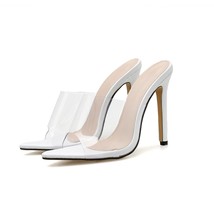 Summer High Heels For Women Sexy Pointed Toe Sandals Italian Fashion Design Tran - £28.77 GBP