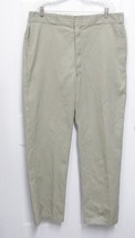Sz 38 x 33+&quot; Dickies Mens Workwear Beige Cotton Blend Casual Flat Front Pants - £7.04 GBP