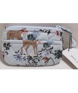 Vera Bradley Coin Purse Wallet MERRY MISCHIEF SNOW DAY wild animals on blue - $27.57