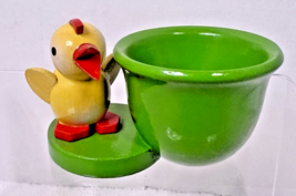 Vintage Germany Easter Baby Chick Egg Cup Wood Erzgebirge Style Veb Holz... - $32.18