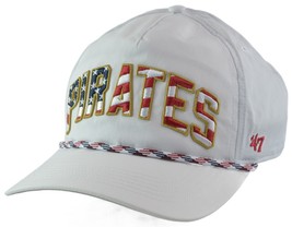 Pittsburgh Pirates &#39;47 Stars &amp; Stripes Flag Flutter Hitch Adjustable MLB Hat - £22.00 GBP