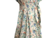 Vintage Gillian Omalley Prairie Floral Manche Imprimé Drapé Midi Robe Ta... - $29.70