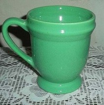 Vintage Footed Mug Flamingo Apple Green Collectible Ceramic Coffee Mug by NANCY  - £12.58 GBP