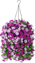 Hanging Baskets With Artificial Flowers For Indoor And Outdoor Plants, Morning - £29.98 GBP