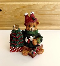 Christmas Tree Shop Teddy Bear Christmas Tree Figurine 4&quot; LN - £10.94 GBP