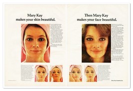 Mary Kay Cosmetics Home Beauty Program Vintage 1972 2-Page Magazine Ad - £9.61 GBP