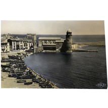 1954, Vintage Postcard of Collioure, &quot;La Rada et l&#39;Eglise&quot;, RPPC - £10.95 GBP