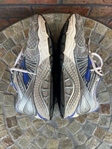Brooks Ariel Mogo Running Shoes Sz 7.5 Silver Blu Adaptable Omega Groove... - £25.65 GBP