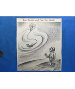 World War 2 WW2 Comic Sketch ORIGINAL From newsprint - JOIN BENITO SEE T... - €16,97 EUR
