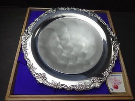 Antique Pearl Silver Finish with Prime Dish with Box Plate Japan  - $224.05