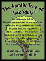 The Family Tree or Jack Schitt, You Don&#39;t Know Crap Humor Metal Sign - $34.95