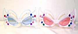 2 PAIR BUTTERFLY JEWELED SUNGLASSES  UV protect #146 - £7.57 GBP