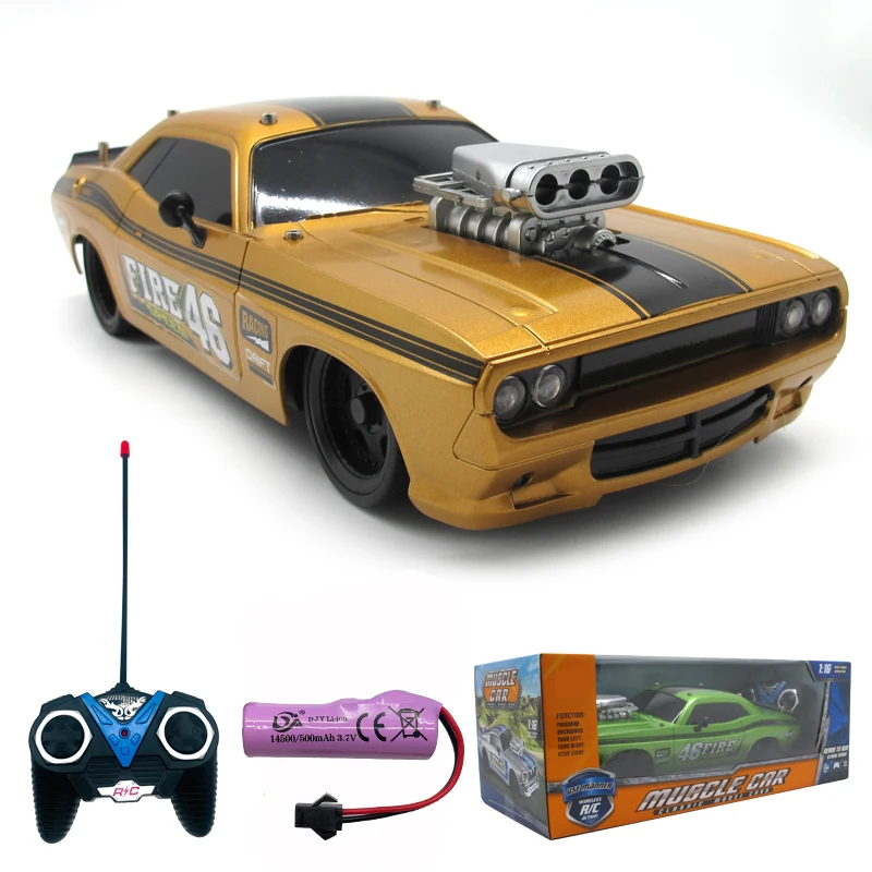 2.4G Retro Dodge Racing Toys 4 channels High Speed Remote Control Car 1:16 RC - £47.46 GBP