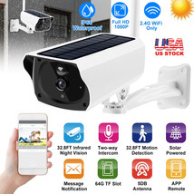 HD 1080P Wireless Solar Power WiFi Outdoor Home Security IP Camera Night Vision - £78.65 GBP