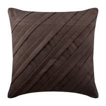 Contemporary Chocolate Brown, Brown Faux Suede Fabric 16&quot;x16&quot; Pillow Covers - $675.42 MXN+