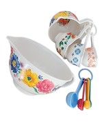 Pioneer Woman ~ BRILLIANT BLOOMS ~ Melamine ~ Batter Bowl w/Measuring Sets - $32.99 CAD