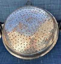Antique Copper Colander With Hanging Ring, 11.5&quot;D - £54.59 GBP