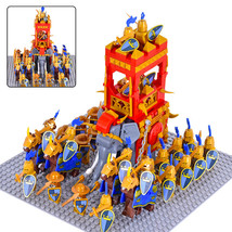 Medieval Blue Crown Knights Legion Army with War Elephant Minifigures Set C - £48.65 GBP