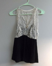 Adore Me Women&#39;s Pajama Top Razor Back Soft Sleepwear 07745 Black White XL - $9.49