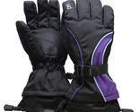 Head Junior Jr Black Purple Blue Insulated Ski Snowboard Winter Gloves M... - £11.99 GBP