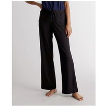 Quince Womens Flowknit Ultra-Soft Performance Wide Leg Pant Pull On Black S - $24.06