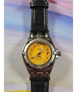 Vintage ESQ Movado Esquire Water Resistant Swiss Men&#39;s Sports Watch Yell... - $71.24