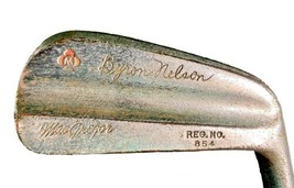 Byron Nelson MacGregor Golf 2 Iron Texas Reg N0 854 RH Coated Steel Leather Grip - $18.73