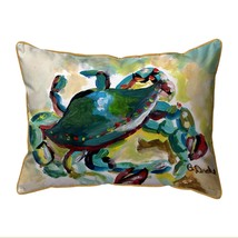 Betsy Drake Colorful Crab 20x24 Extra Large Zippered Indoor Outdoor Pillow - £48.54 GBP