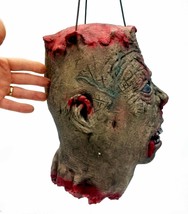 Life Size Halloween Props Scary Walking Dead Zombie Hanging Rotten Corpse Head - £23.17 GBP